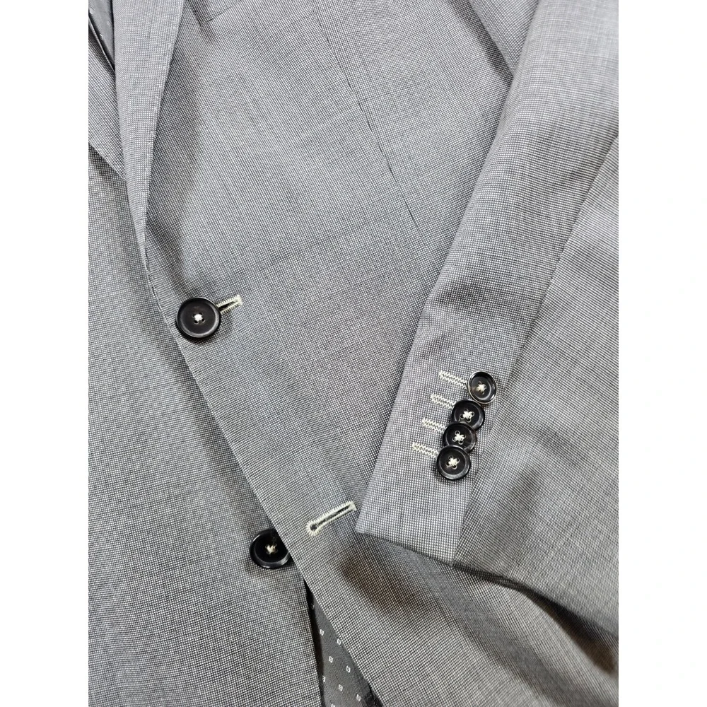 Hugo Boss Blazer Mens 38S Grey Super 100 Wool 2-Button Sport Coat Edison1/Power